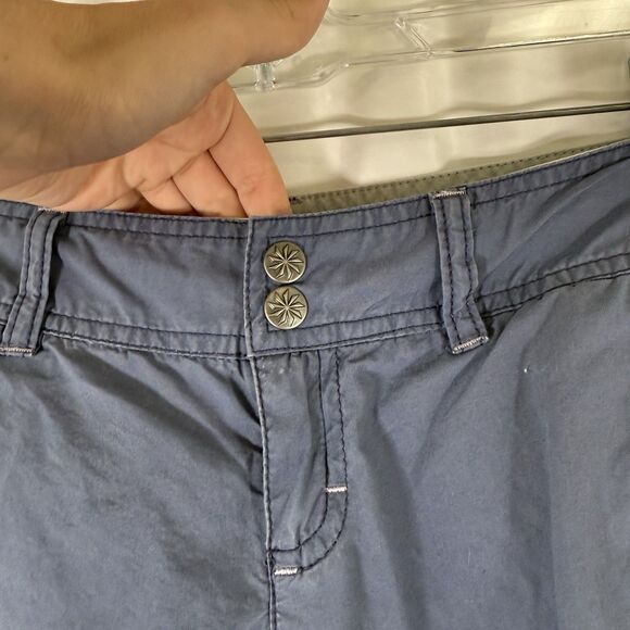 Athleta Cargo Pants Women's 4P Blue Snap Zip Pockets Lightweight Low Rise - Picture 5 of 16